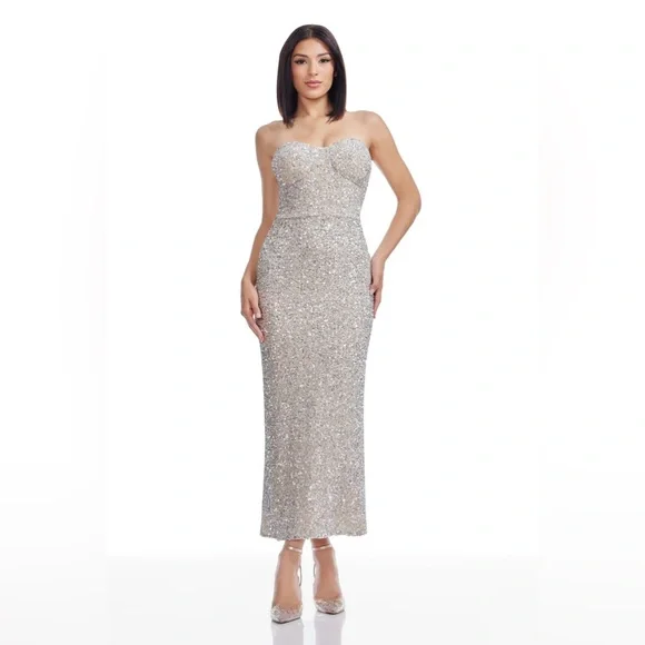 strapless open back dress Kai